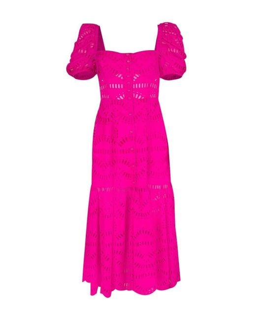 Charo Ruiz Spiana Maxi-jurk Met Borduurwerk in het Pink