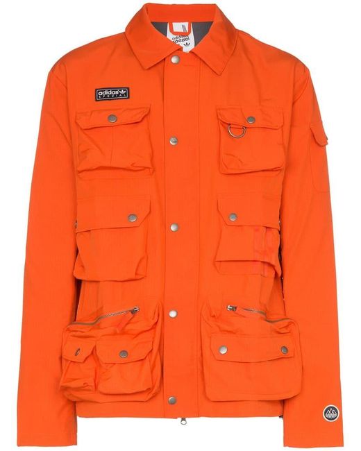 Adidas Orange X Spezial Wardour Utility Pocket Shirt Jacket for men