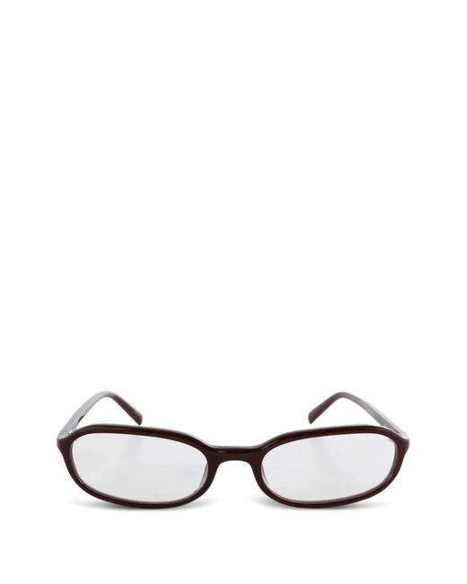 Chimi White Edith Oval-Frame Glasses