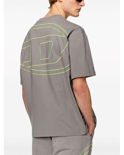 T-shirt T-Boggy-Megoval en coton DIESEL pour homme en coloris Gray