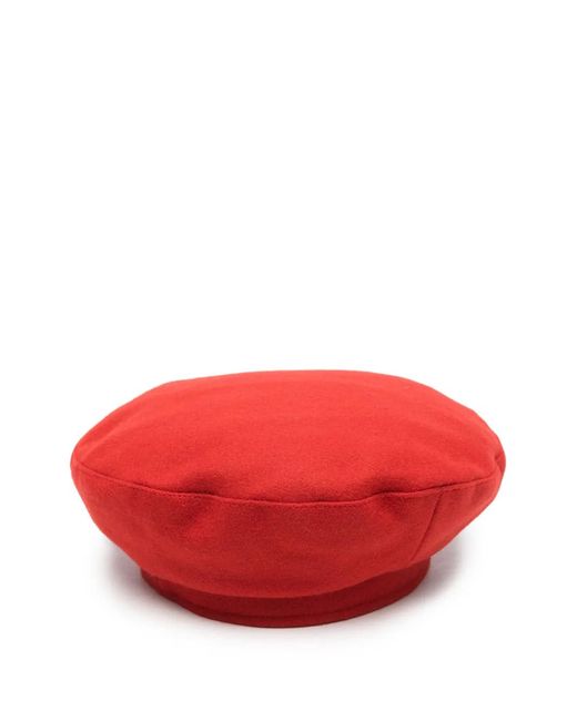 Barbour Red Logo-Brooch Beret