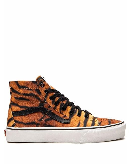 Vans Brown Sk8 Hi Tiger Sneakers for men
