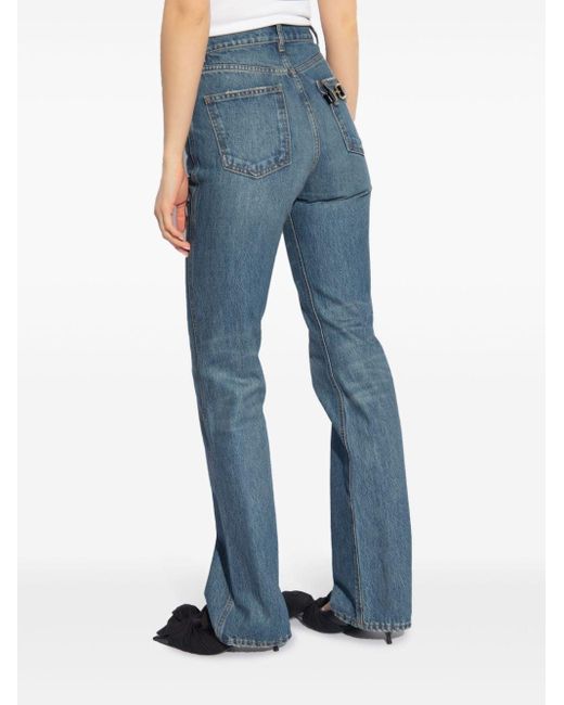 Coperni Blue Buckle-detail Slim-fit Jeans
