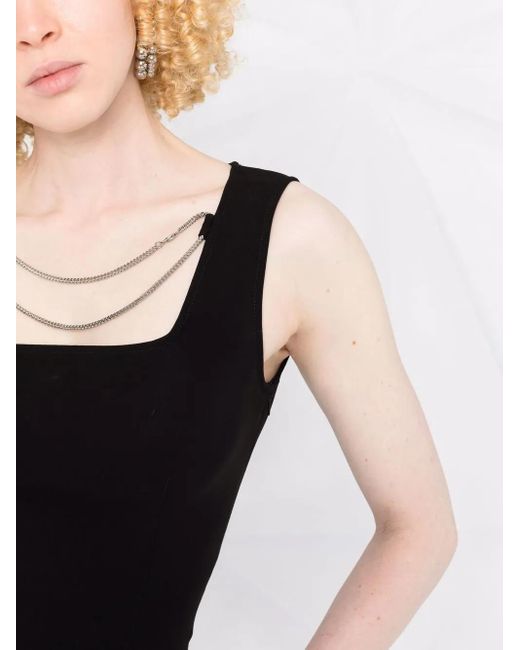 1017 ALYX 9SM Black Chain-Detail Sleeveless Blouse