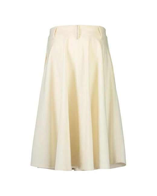 Brunello Cucinelli White A-Line Skirt
