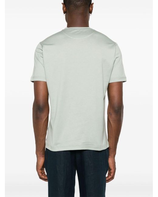 Camiseta con cuello redondo Eleventy de hombre de color Green