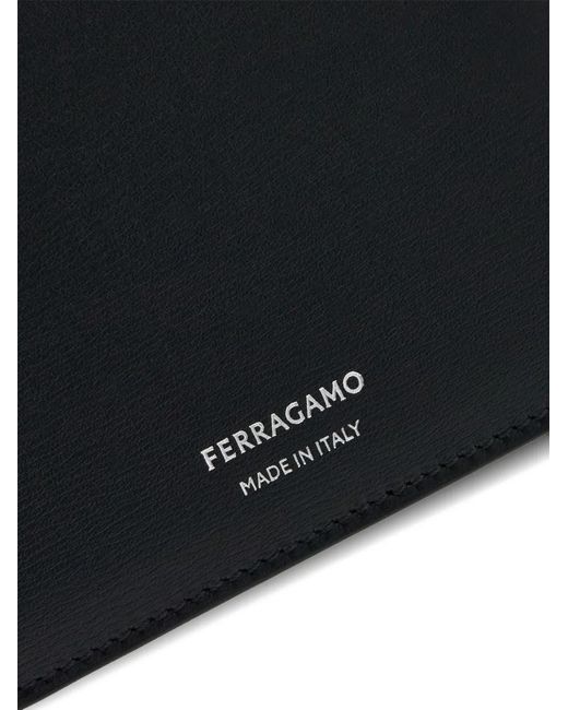 Ferragamo Black Bi-Fold Leather Wallet for men