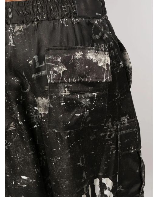 Amiri Black Cargo Shorts for men