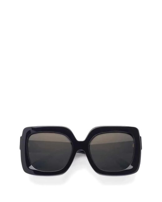 Emmanuelle Khanh Black Oversized Square-Frame Sunglasses