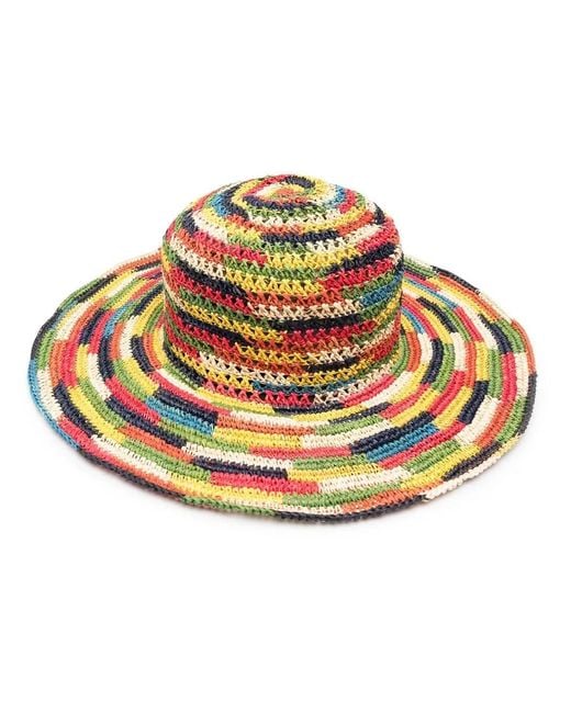Sensi Studio Gray Crochet Wide-Brim Hat