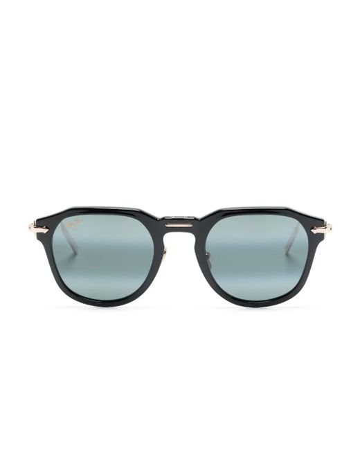 Maui Jim Black Alika Gradient Geometric Sunglasses