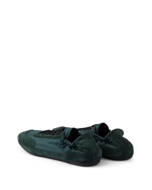 Prada Blue Collapse Re-Nylon Suede Sneakers for men