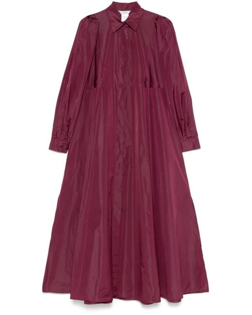 Max Mara Purple Flared Taffeta Dress