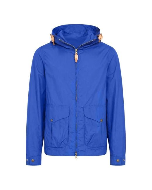 Ceccarelli Blue Zip-Up Hooded Jacket for men