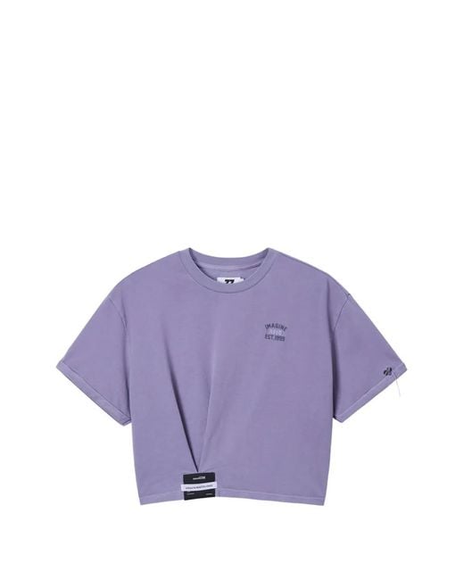 Izzue Purple Logo-Patch T-Shirt