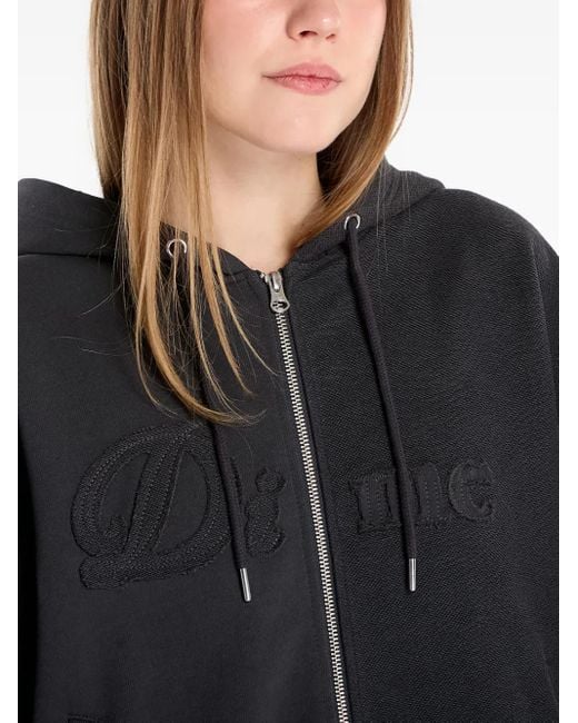 Felpa Reverse Con Zip di Dime in Black