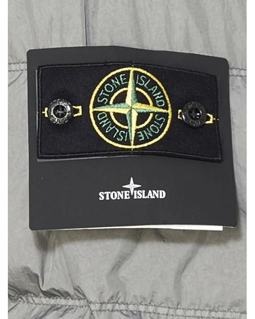 Plumífero con distintivo Compass Stone Island de hombre de color Gray