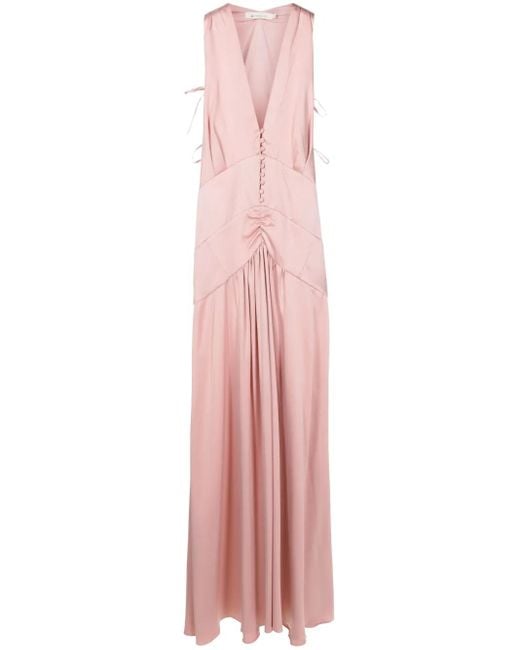 Robe Longue Teres À Col V Lethicia Bronstein en coloris Pink