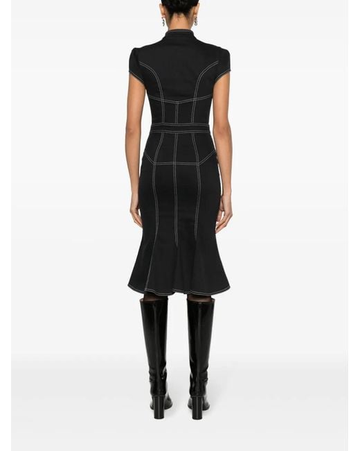 Murmur Black Underline Denim Dress