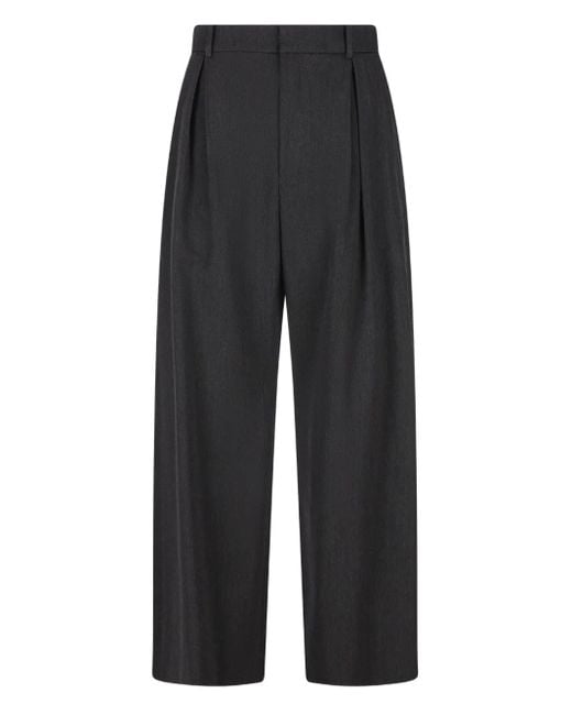 Loewe Black Pleated Cropped Trousers for men