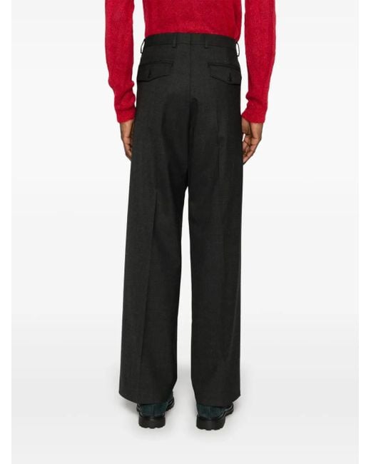 Pantalones anchos con pinzas sunflower de hombre de color Black