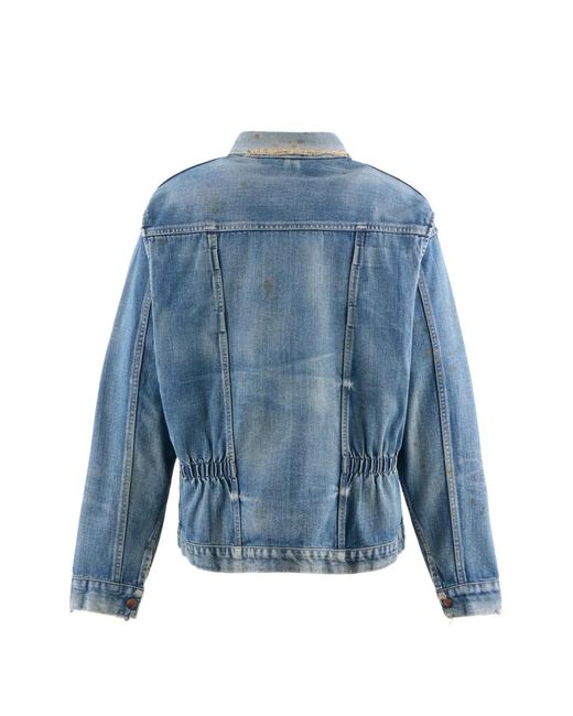 SAINT Mxxxxxx Blue Elasticated Denim Jacket for men