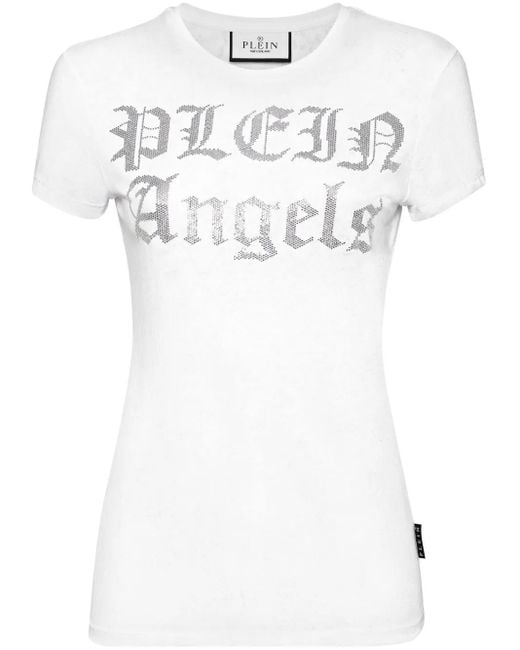 Philipp Plein White Snakeskin-Print T-Shirt