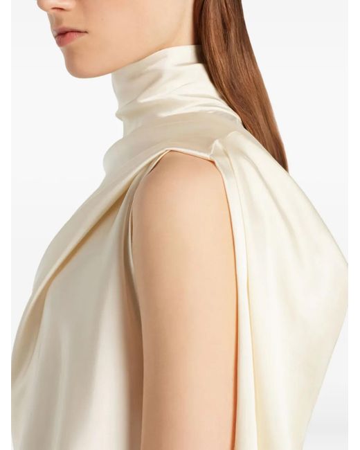 Top con cuello alto Courreges de color White