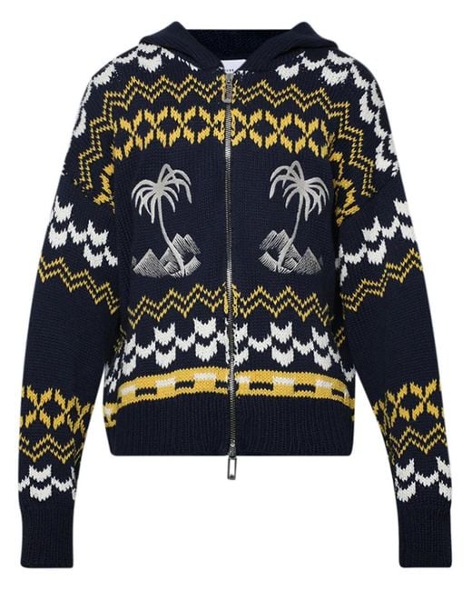 Rhude Black Palma Zip-Up Hoodie for men