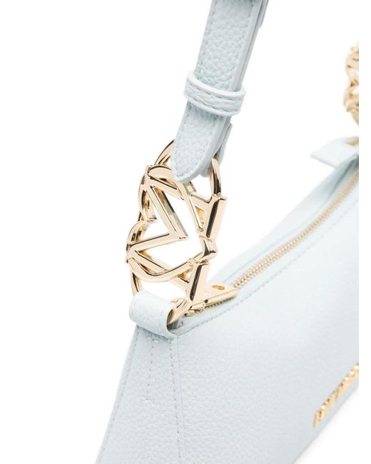 Love Moschino White Logo-Detail Shoulder Bag