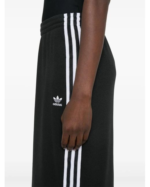 Adidas Black 3-Stripes Ribbed Pencil Skirt