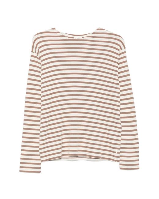 Closed White Striped Long-Sleeve T-Shirt