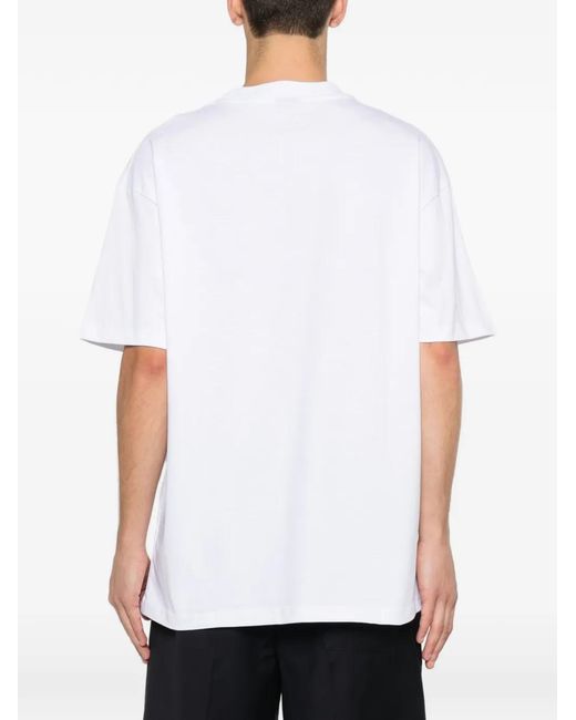 Michael Coal White Logo-Embossed T-Shirt for men