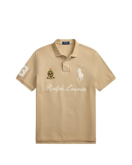 Polo Ralph Lauren Natural Big Pony Logo-Embroidered Polo Shirt for men