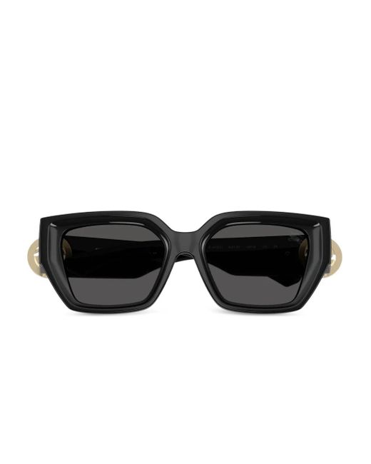 Burberry Black Geometric-Frame Logo-Plaque Sunglasses