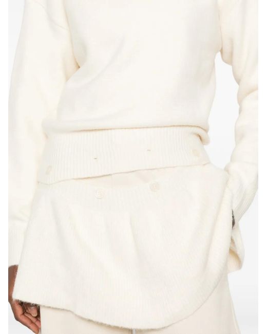 Jersey Corinth Con Detalles Peplum Source Unknown de color White