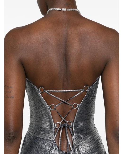 Maria Lucia Hohan Gray Amisha Maxi Dress