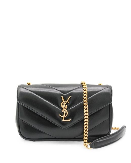Saint Laurent Black Loulou Quilted Leather Mini Shoulder Bag