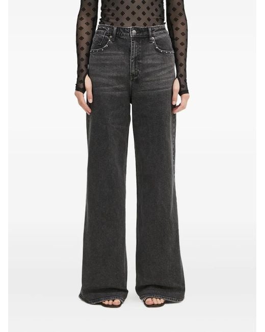 Ksubi Black Strider Stretch Lovestruck Cross Detail Jeans