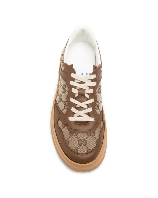 Gucci Brown Gg Platform Sneakers