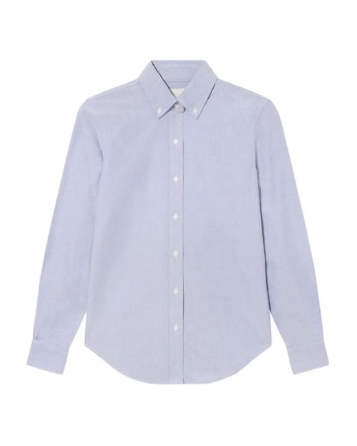 Brooks Brothers Purple Embroidered-Logo Oxford Shirt
