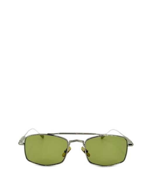 Cutler & Gross Green Rectangular-Frame Sunglasses