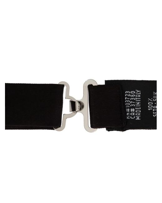 Giorgio Armani Black Hook-Fastening Velvet Bow Tie for men