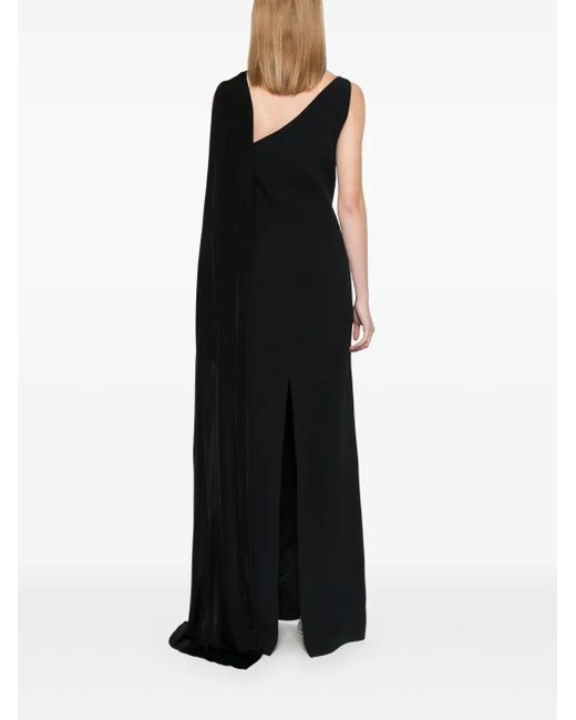 David Koma Black Draped Gown