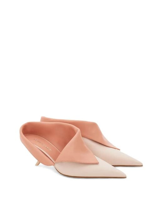 Ferragamo Pink Eva Pointed-Toe Mules