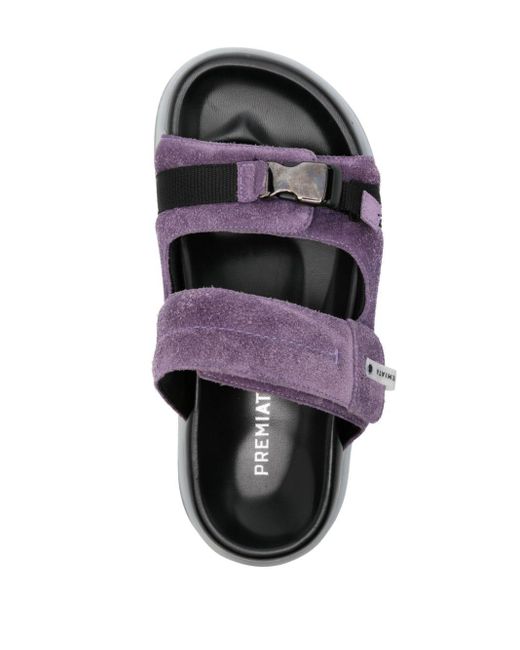 Premiata Purple Chunky Suede Sandals