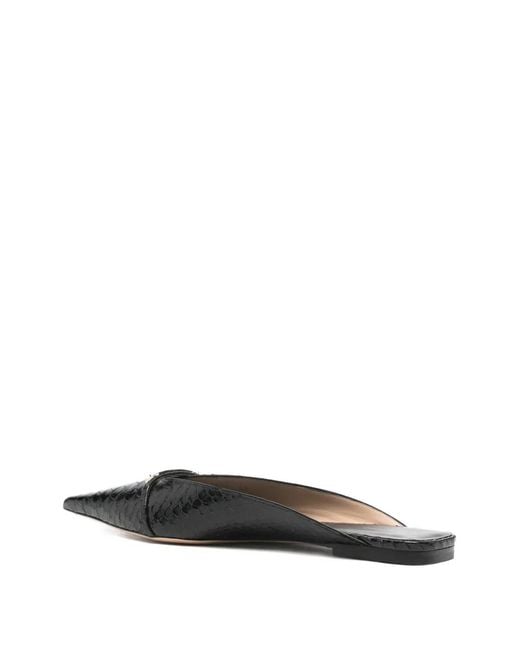 Tom Ford White Python-Effect Pointed-Toe Mules