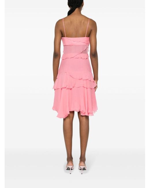 Ermanno Scervino Pink Ruffle-detail Dress