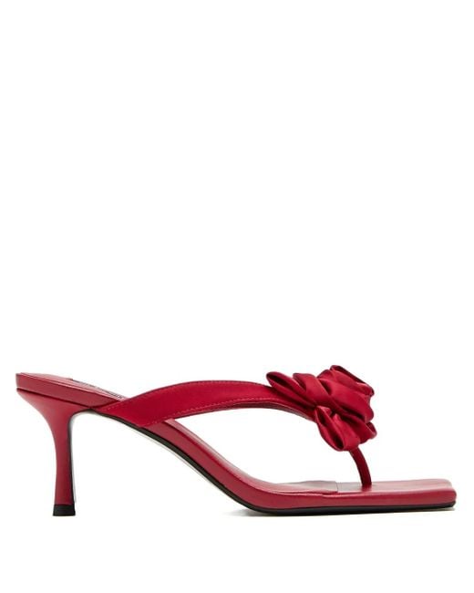Senso 70mm Electra Satin-rose Sandals Red