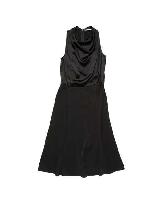 Acne Black Cowl-Neck Sleeveless Dress